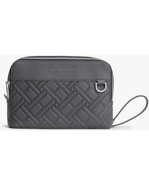 Tommy Hilfiger Modern Flag Embossed Pouch - Grey