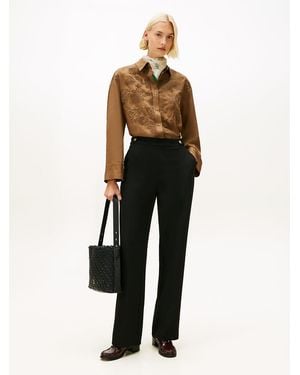 Tommy Hilfiger Pressed Crease Straight Leg Trousers - Black