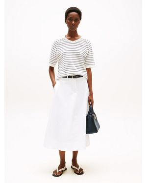 Tommy Hilfiger Relaxed Midi Skirt - White