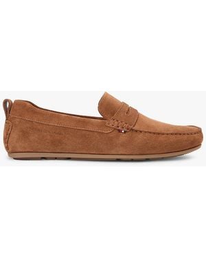 Tommy Hilfiger Suede Cleat Driver Shoes - White