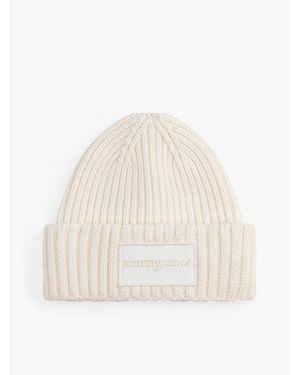 Tommy Hilfiger Gorro De Punto Elástico Con Parche Tonal - Neutro