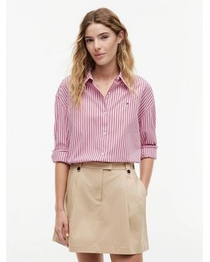Tommy Hilfiger Boxy Fit Poplin Shirt - Pink