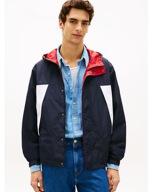 Tommy Hilfiger Reversible Colour-Blocked Hooded Jacket - Blue