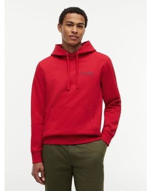 Tommy Hilfiger Back Graphic Relaxed Terry Hoody - Red