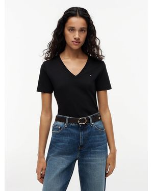 Tommy Hilfiger Slim V-neck T-shirt - Black