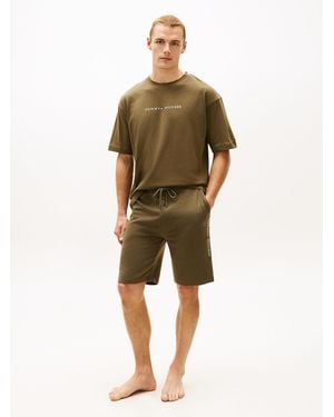 Tommy Hilfiger Th Original Logo Sweat Shorts - Green