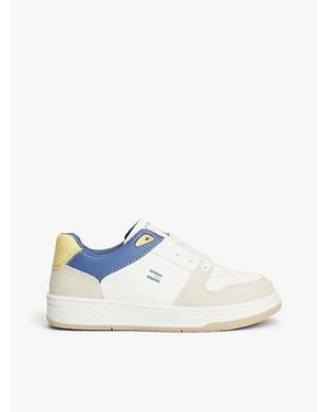Tommy Hilfiger Flag Kontrast Sneaker Mit Verschiedenen Strukturen - Blau