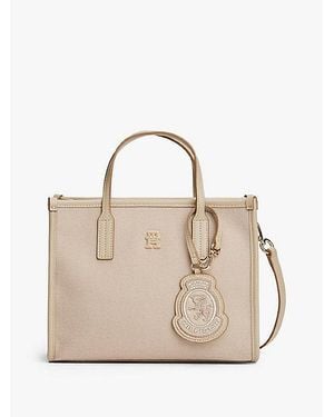Tommy Hilfiger Bolso Tote City Con Colgante Del Logo - Neutro