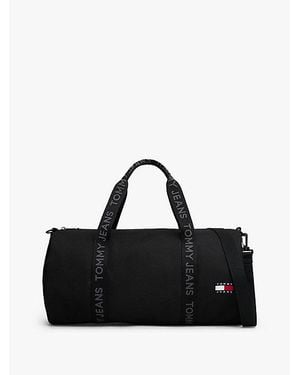 Tommy Hilfiger Essential Dufflebag Mit Logomuster - Schwarz