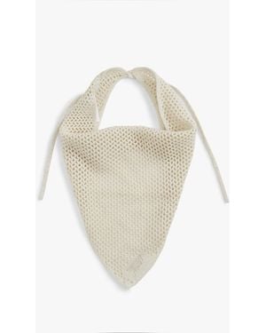Tommy Hilfiger Logo Embroidery Woven Bandana - White