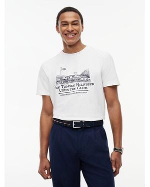 Tommy Hilfiger Graphic Embroidery Jersey T-Shirt - White