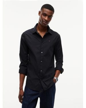 Tommy Hilfiger Slim Fit Poplin Shirt - Black