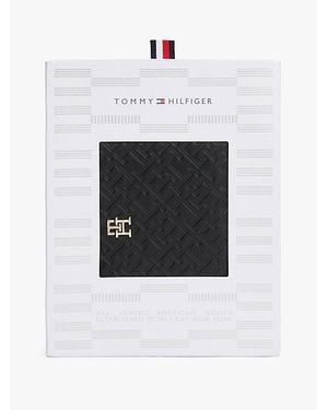 Tommy Hilfiger Cartera Con Monograma Th Y Cremallera - Blanco