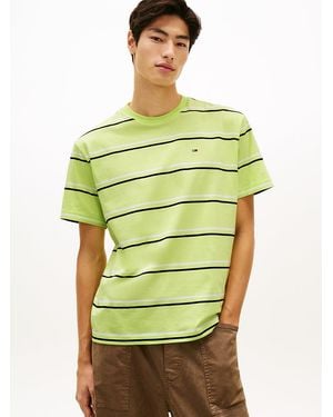 Tommy Hilfiger Hilfiger Flag Stripe Relaxed Jersey T-Shirt - Green