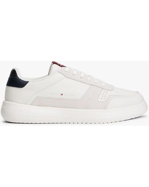 Tommy Hilfiger Leather Warm Lined Fine-cleat Trainers - White
