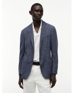 Tommy Hilfiger Th Flex Regular Fit Jersey Single Breasted Blazer - Blue