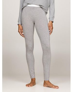 Tommy Hilfiger Hilfiger Monotype Waistband Full Length Leggings - Grey