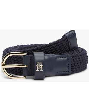 Tommy Hilfiger Ceinture Élastique Tressée Essential - Bleu