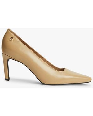 Tommy Hilfiger Th Monogram Leather High Heels - White