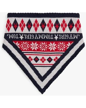 Tommy Hilfiger Tommy Girl Fair Isle Knit Bandana - White
