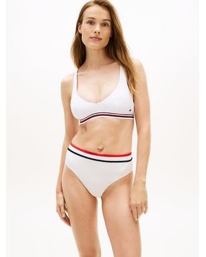 Tommy Hilfiger High Rise Cheeky Bikini Bottoms - White