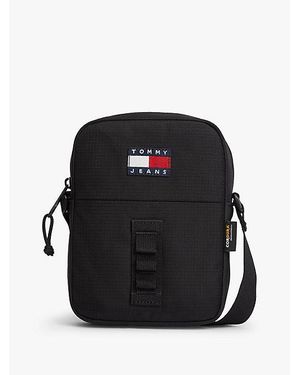 Tommy Hilfiger Crossbody-Reportertasche Aus Ripstop Mit Logo - Schwarz