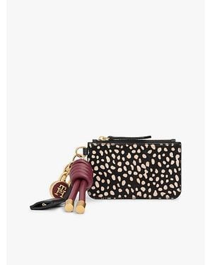 Tommy Hilfiger Monedero De Piel Con Colgantes Múltiples - Blanco