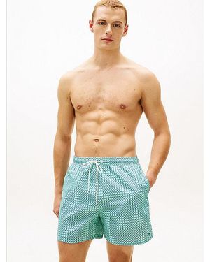 Tommy Hilfiger Halflange Zwemshort Met Print - Groen