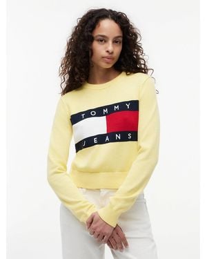 Tommy Hilfiger Tommy Flag Crew Neck Jumper - Multicolour