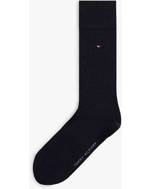 Tommy Hilfiger Lot De 1 Paire De Chaussettes À Drapeau Brodé - Bleu