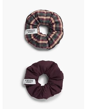 Tommy Hilfiger 2Er Pack Wattierte Scrunchies Mit Logo - Natur