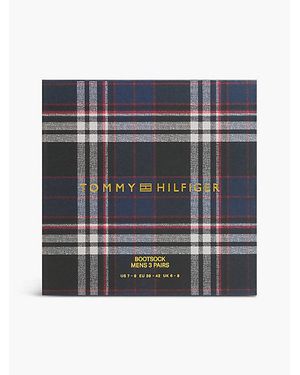 Tommy Hilfiger Th Sock 3P Giftbox Bootsock - Azul