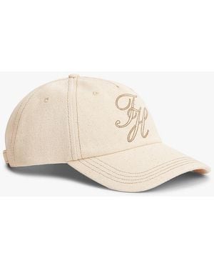 Tommy Hilfiger Logo Embroidery Denim Baseball Cap - Natural