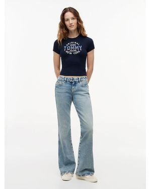Tommy Hilfiger Faded Low Rise Bootcut Jeans - Blue