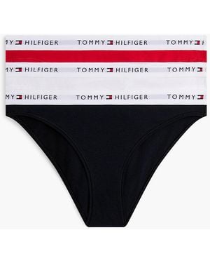 Tommy Hilfiger Essential 3-Pack Repeat Logo Waistband Briefs - White