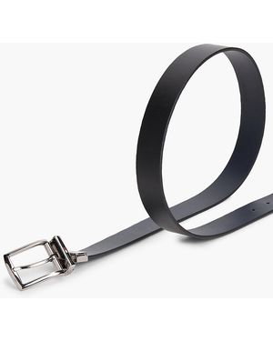 Tommy Hilfiger Denton Two-tone Reversible Leather Belt - Black