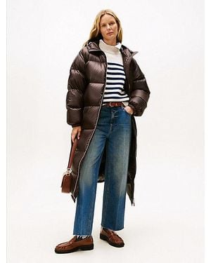 Tommy Hilfiger Ultralichte Ripstop Pufferjas Met Dons - Bruin