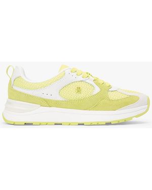 Tommy Hilfiger Tonal Th Monogram Mixed Texture Trainers - Yellow