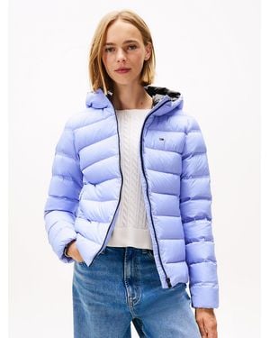Tommy Hilfiger Hooded Down Puffer Jacket - Blue