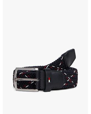 Tommy Hilfiger Elastischer Gürtel Im Gewebtem Design - Schwarz