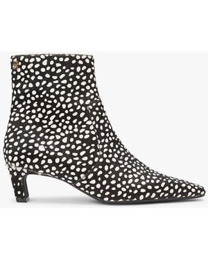 Tommy Hilfiger Snow Leopard Print Ankle Boots - White