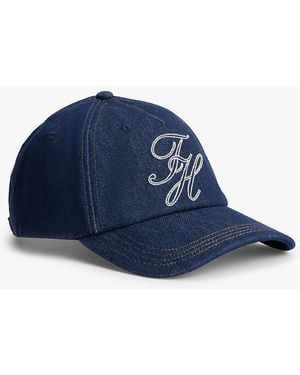 Tommy Hilfiger Logo Embroidery Denim Baseball Cap - Blue