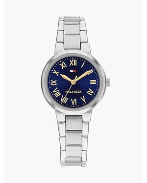 Tommy Hilfiger Reloj De Acero Inoxidable Con Esfera Azul