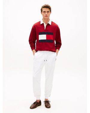 Tommy Hilfiger Global Stripe Cuffed Leg Joggers - Red
