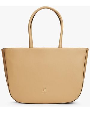 Tommy Hilfiger Hilfiger Icon Logo Tape Tote Bag - White