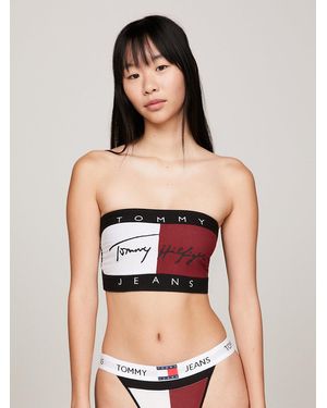 Tommy Hilfiger Heritage Logo Bandeau Bra - Red