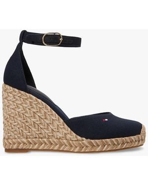 Tommy Hilfiger Canvas High Wedge Espadrilles - White