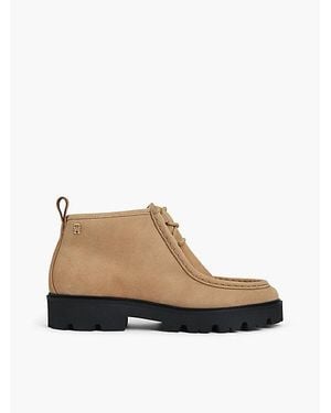 Tommy Hilfiger Suede Lace Up Cleat Chukka Boots - White