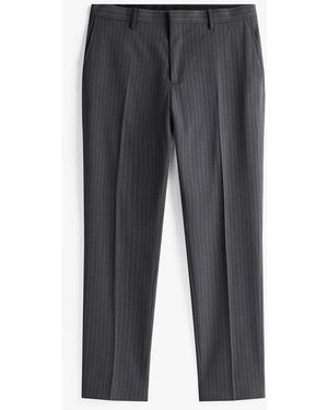 Tommy Hilfiger Wool Blend Pinstripe Trousers - Grey