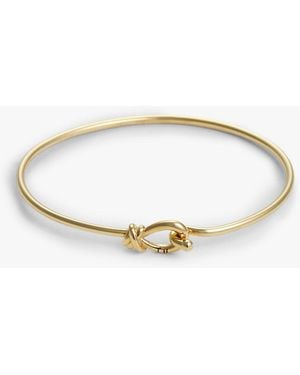 Tommy Hilfiger Plated Nautical Knot Bangle - White